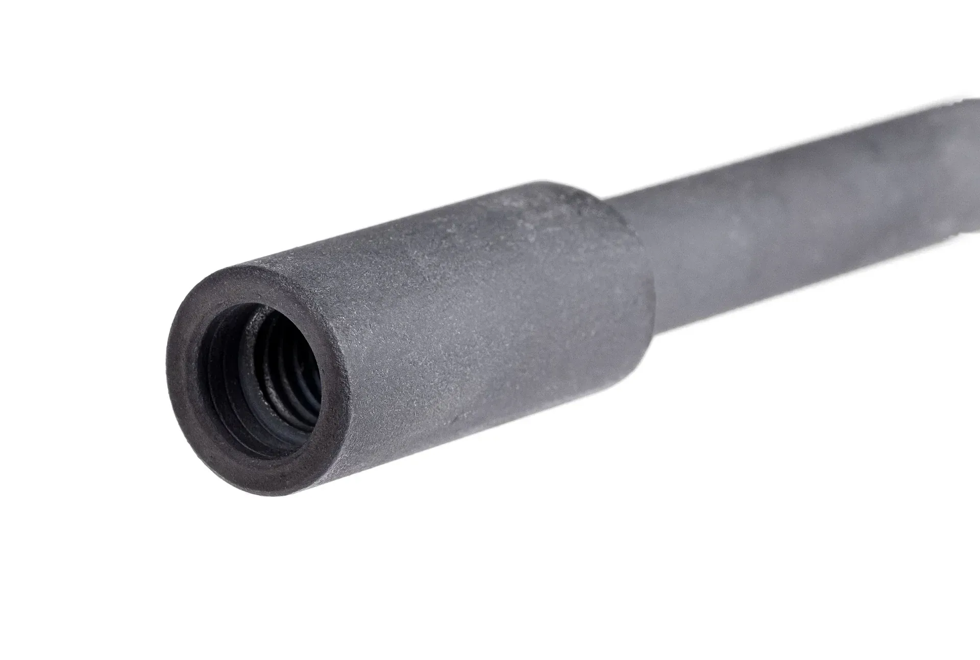 Threaded coupling on the end of a CerAnode expandable rod anode section