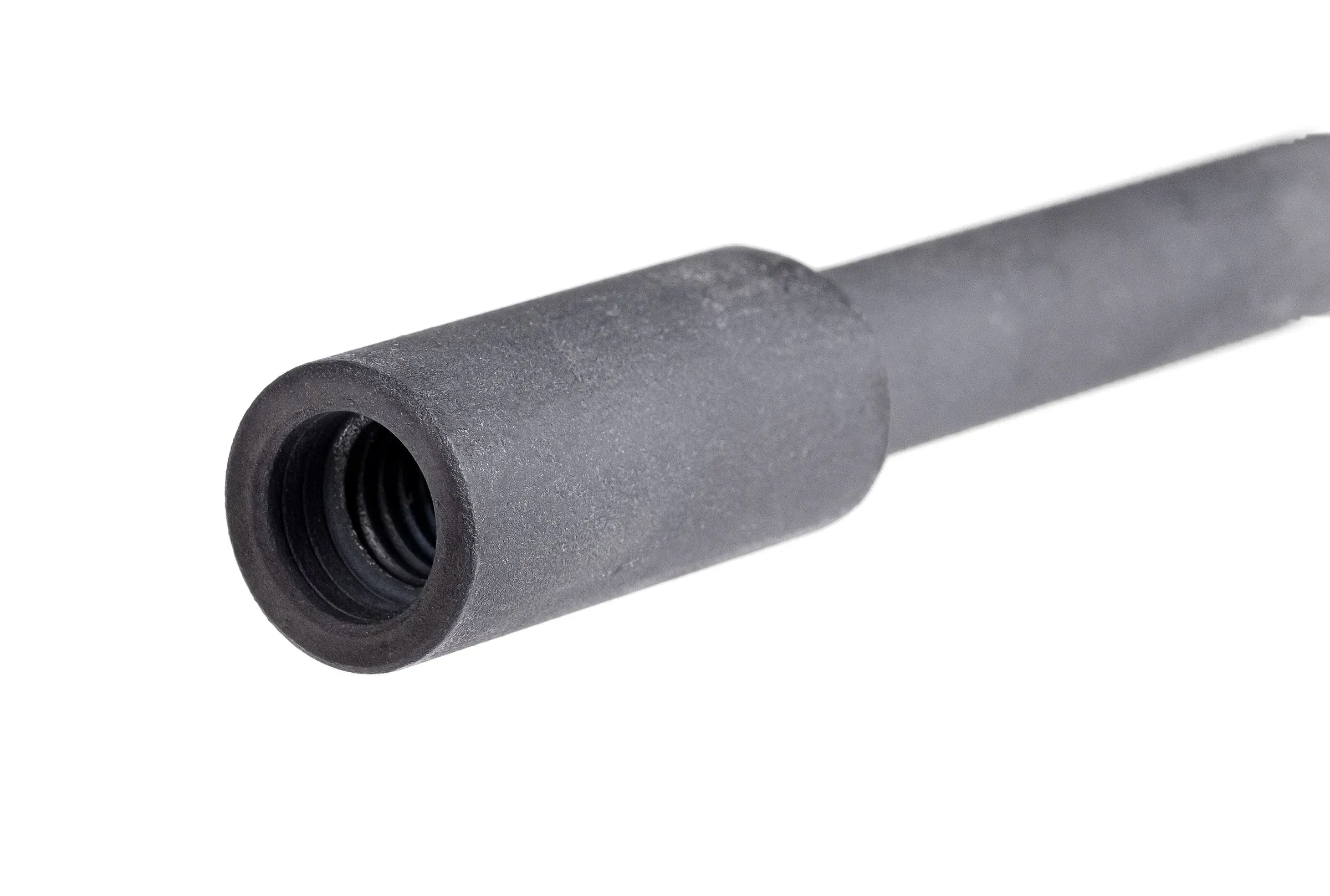 Threaded coupling on the end of a CerAnode expandable rod anode section