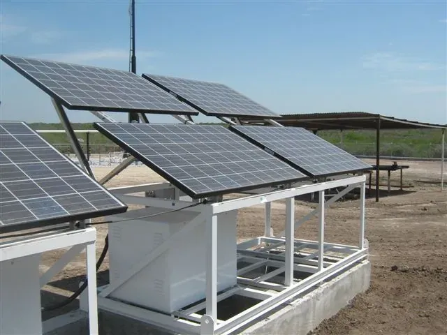 Solar array powering a cathodic protection rectifier at a remote field site